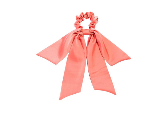 美國L.E 純色絲質大蝴蝶結髮圈(三色)