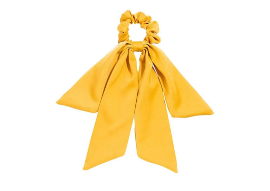 美國L.E 純色絲質大蝴蝶結髮圈(三色)