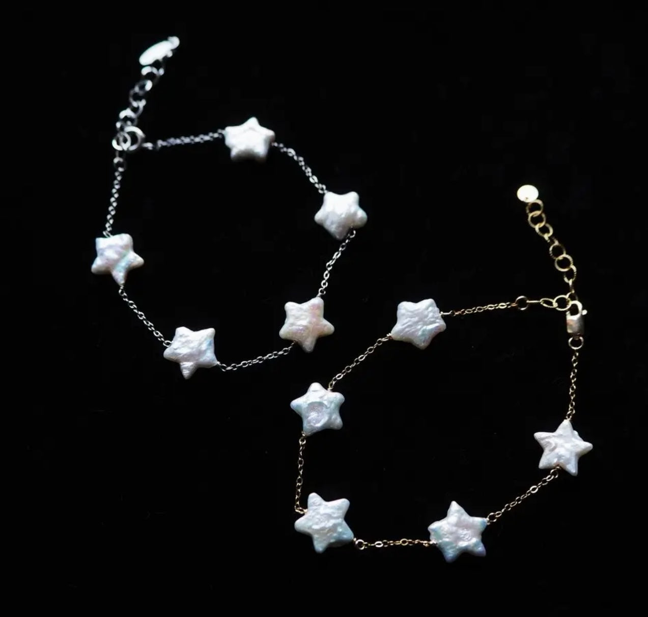 <Handmade in Japan> 星形天然珍珠手鏈