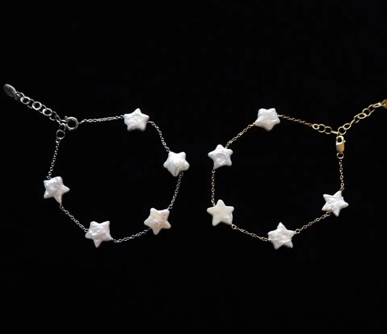 <Handmade in Japan> 星形天然珍珠手鏈