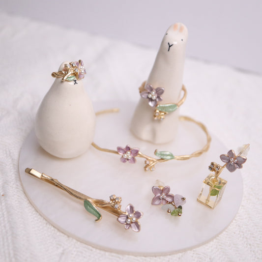 日本製 Ayatorie 紫羅蘭系列(髮夾 / 戒指 / 耳環 / 手鐲 / 耳骨夾)