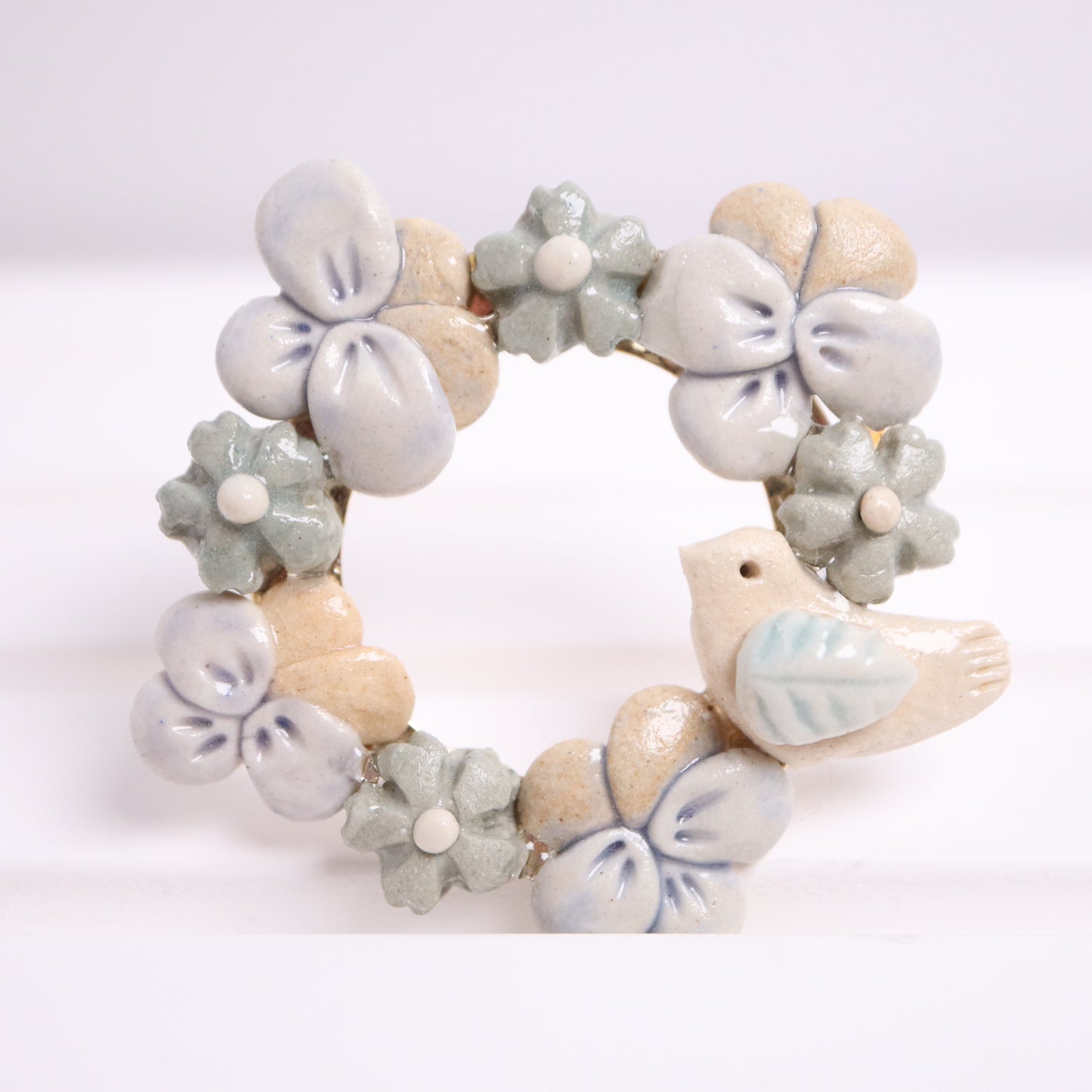 <Handmade in Japan> 手工陶藝小動物心口針