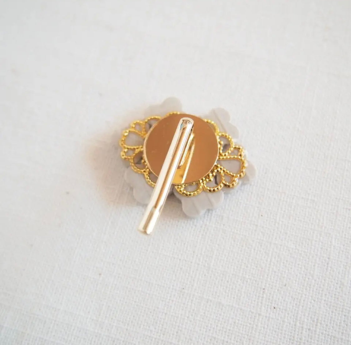 <Handmade in Japan> 美濃焼陶瓷拼色金箔繡球花(橡筋/髮插)