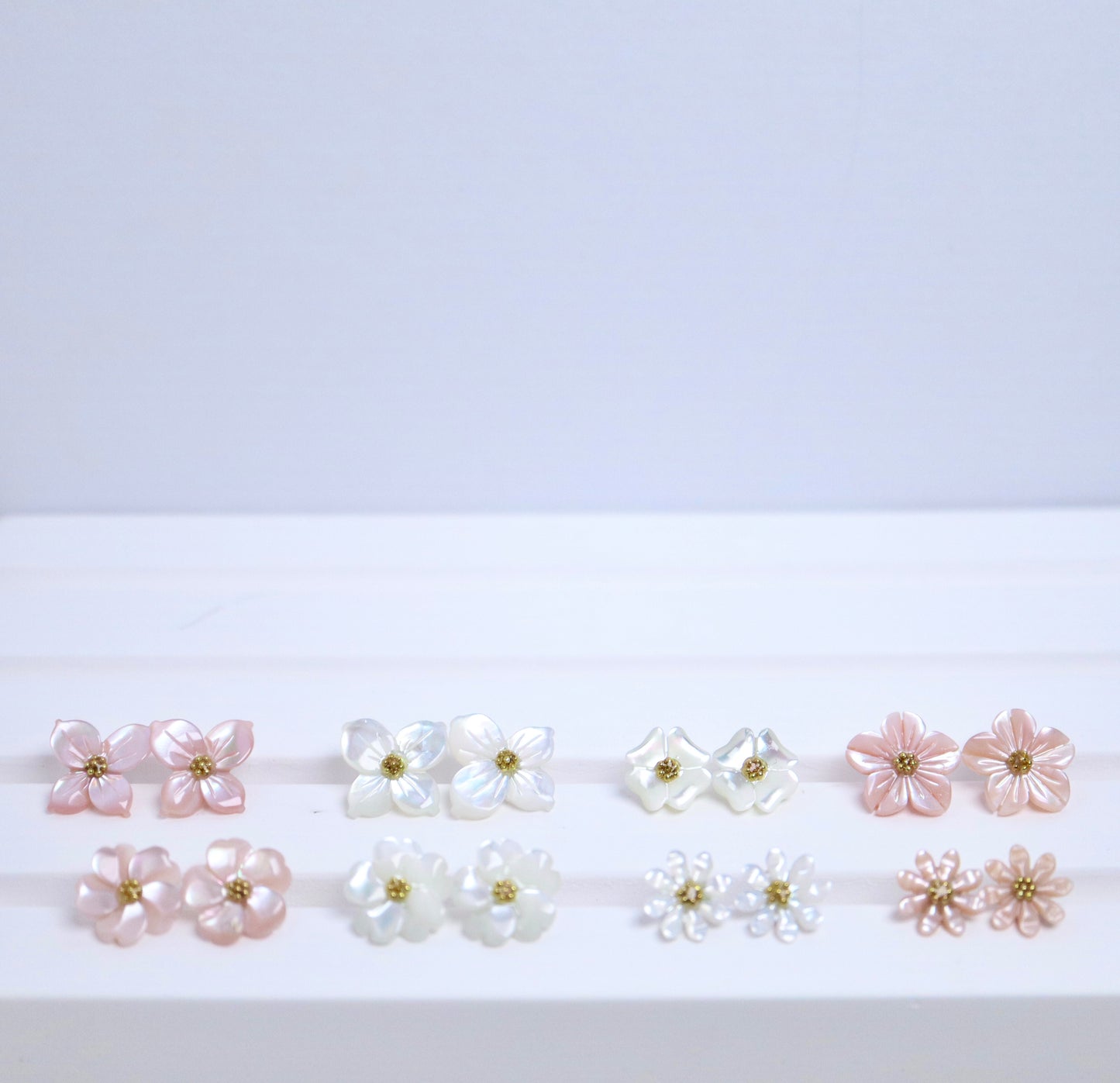 <Handmade in Japan> 櫻花貝殼耳環