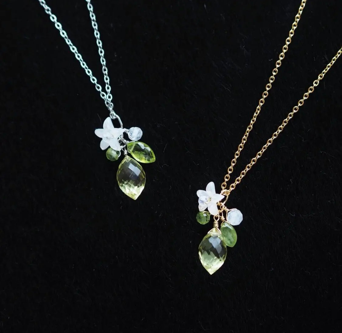 <Handmade in Japan> 天然石檸檬頸鏈