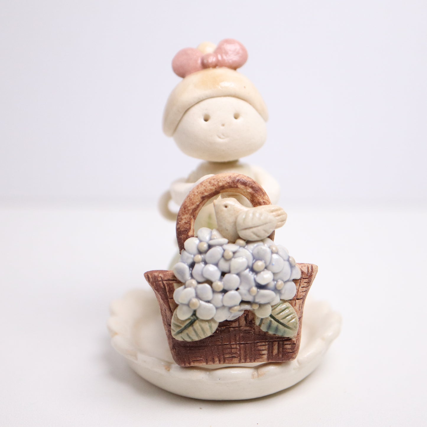 <Handmade in Japan> 手工陶藝花籃扣針/心口針