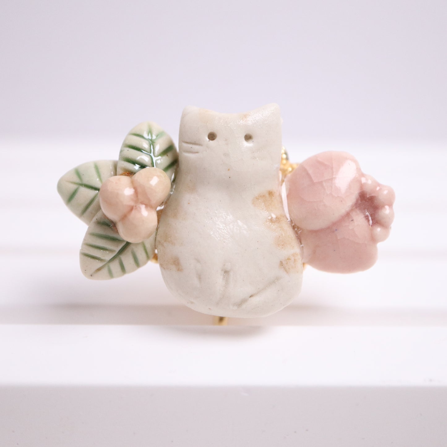 <Handmade in Japan> 手工陶藝小動物髮插