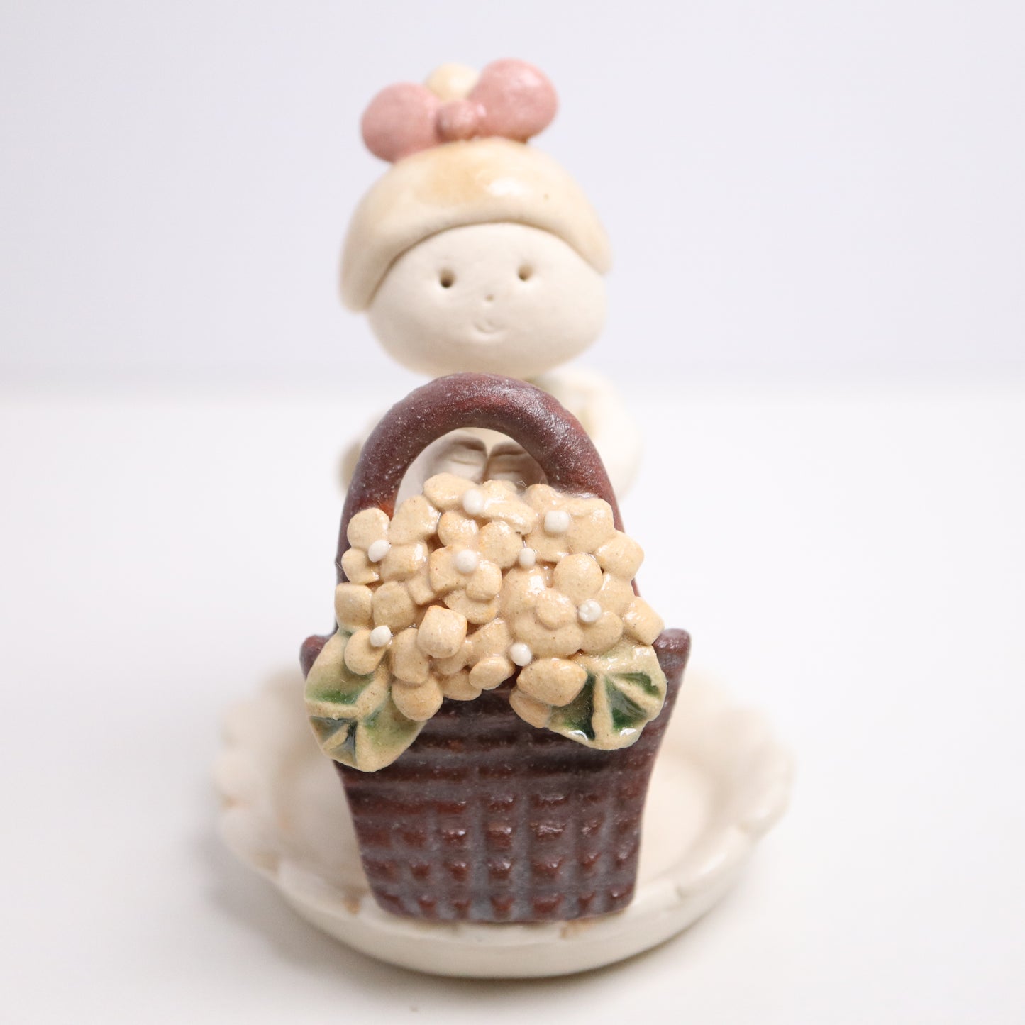 <Handmade in Japan> 手工陶藝花籃扣針/心口針