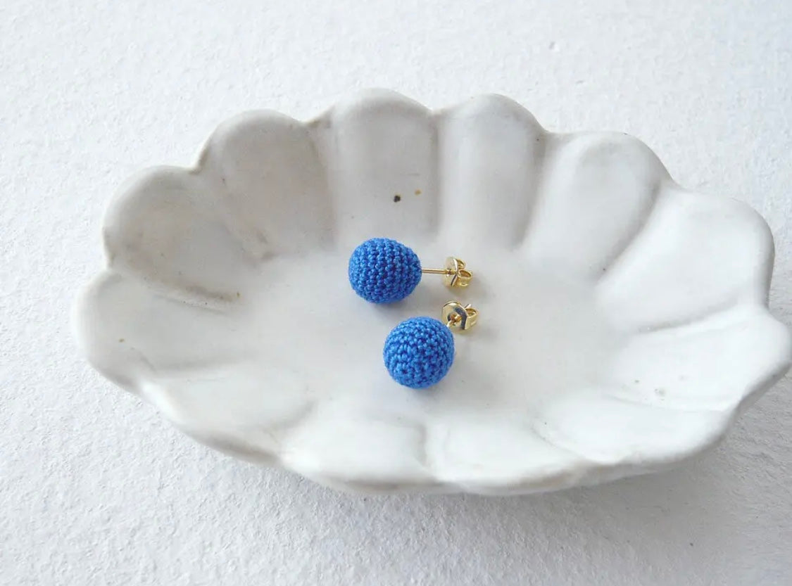 <Handmade in Japan> 七彩小汽球編織耳環