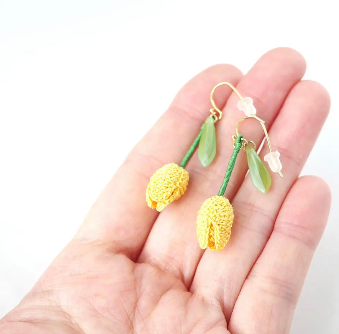 <Handmade in Japan> 編織鬱金香耳環