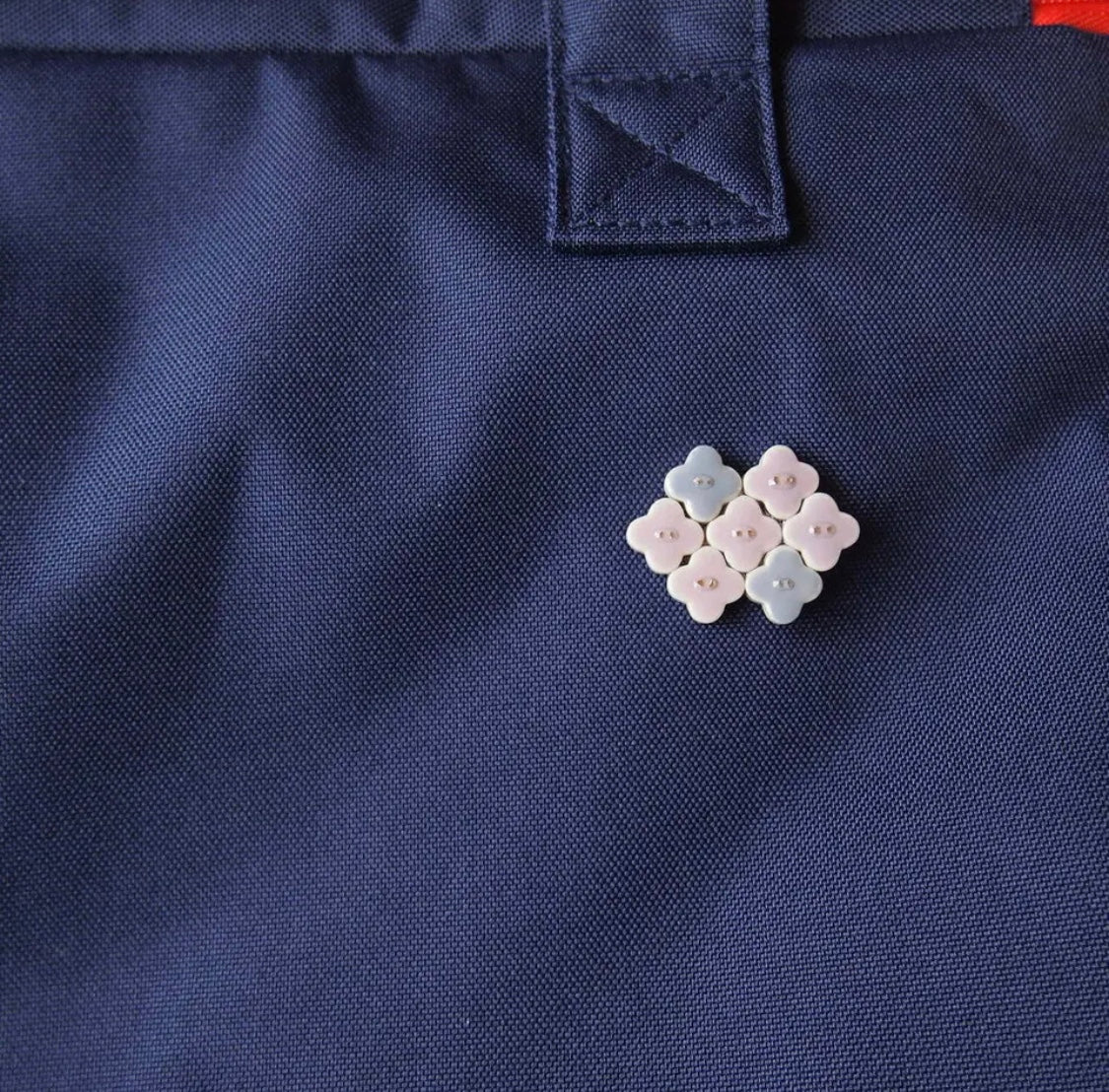<Handmade in Japan> 美濃焼陶瓷拼色金箔繡球花(橡筋/髮插)