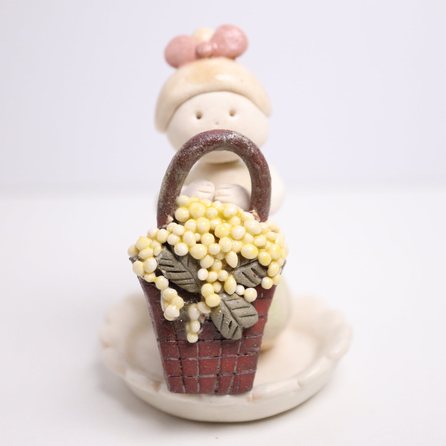 <Handmade in Japan> 手工陶藝花籃扣針/心口針
