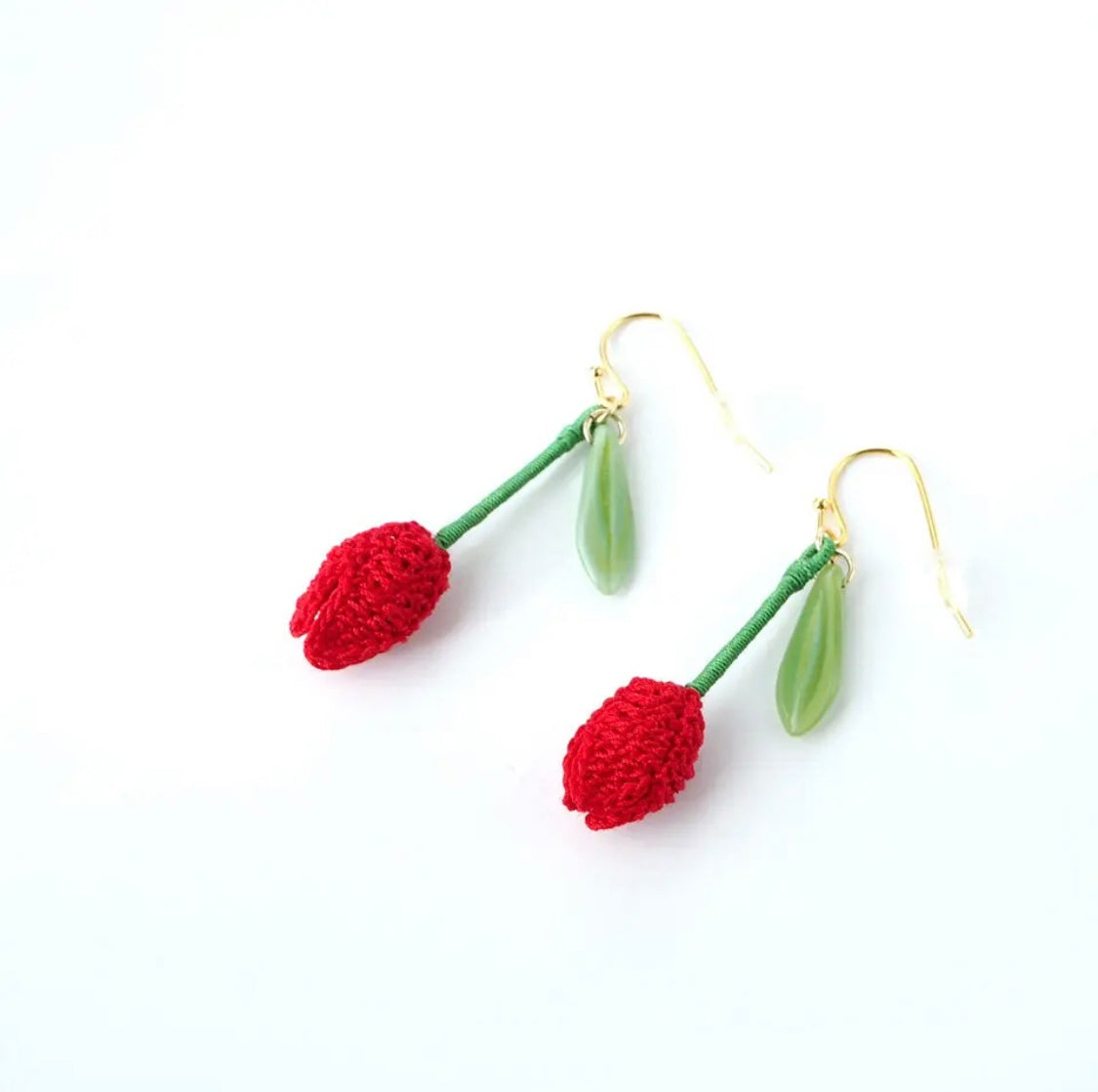 <Handmade in Japan> 編織鬱金香耳環