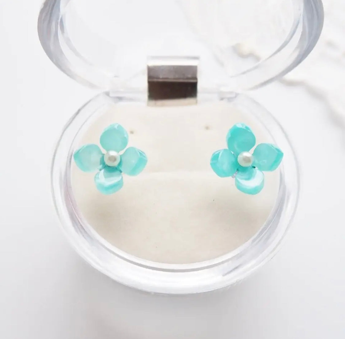 <Handmade in Japan> 紫陽花ひと粒耳環