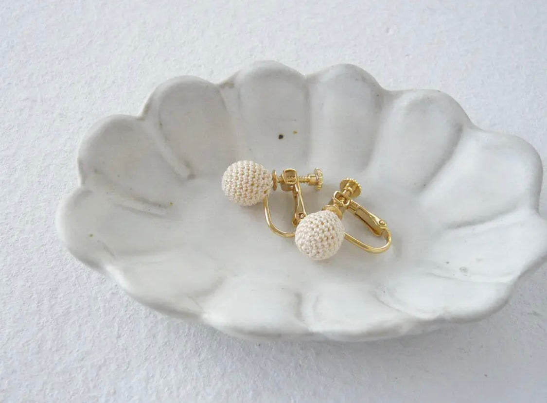 <Handmade in Japan> 七彩小汽球編織耳環