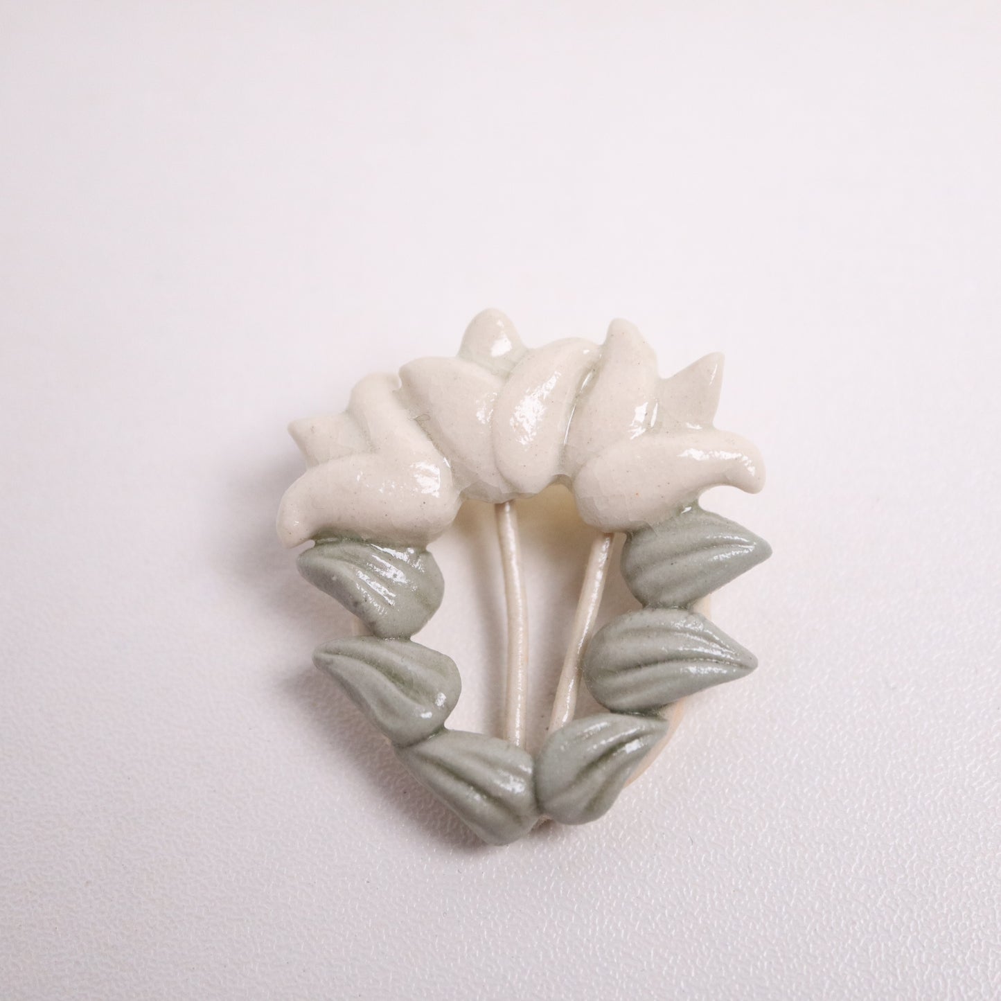 <Handmade in Japan> 手工陶藝小動物心口針