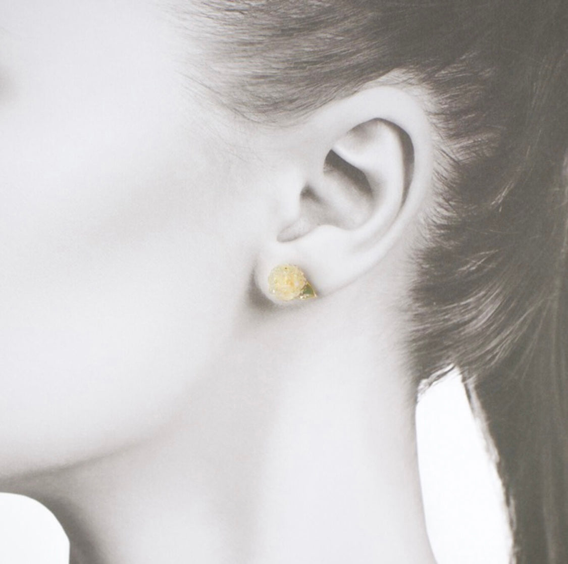 <Handmade in Japan> 玻璃紫陽花耳環