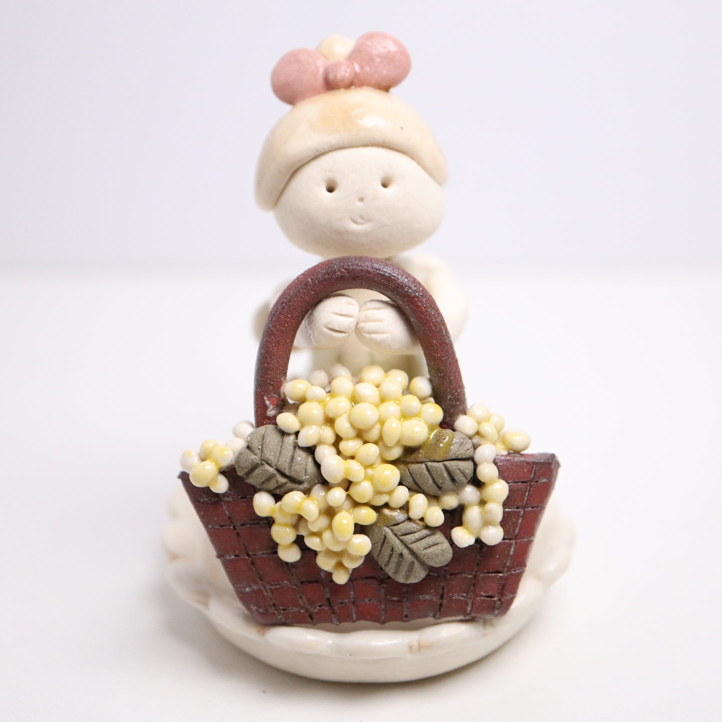 <Handmade in Japan> 手工陶藝花籃扣針/心口針