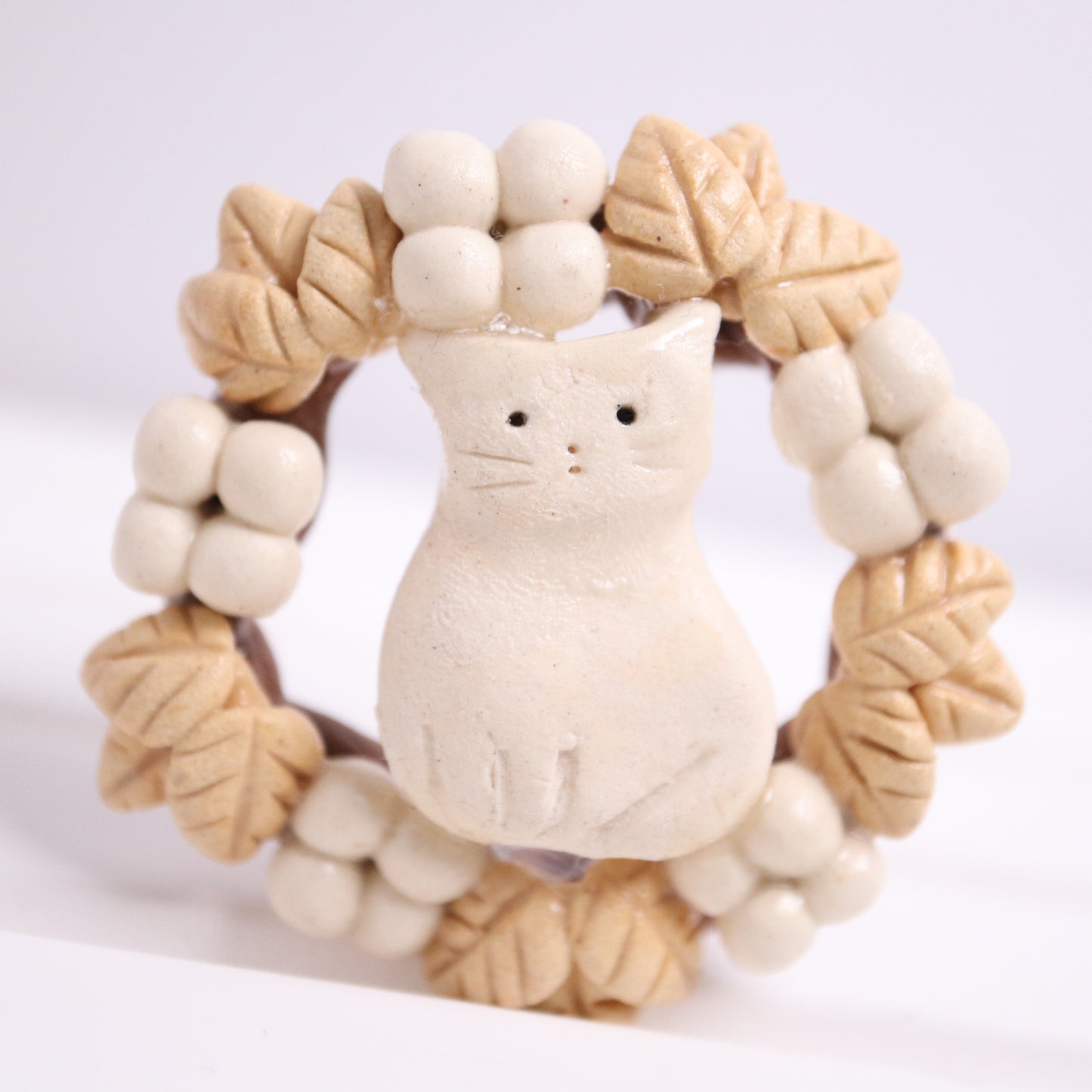 <Handmade in Japan> 手工陶藝小動物心口針