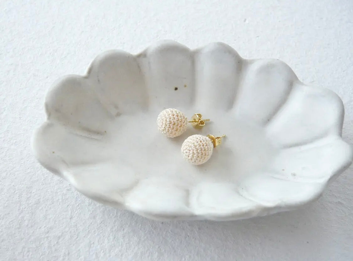 <Handmade in Japan> 七彩小汽球編織耳環