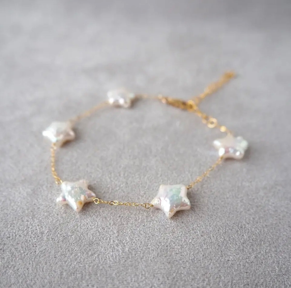 <Handmade in Japan> 星形天然珍珠手鏈