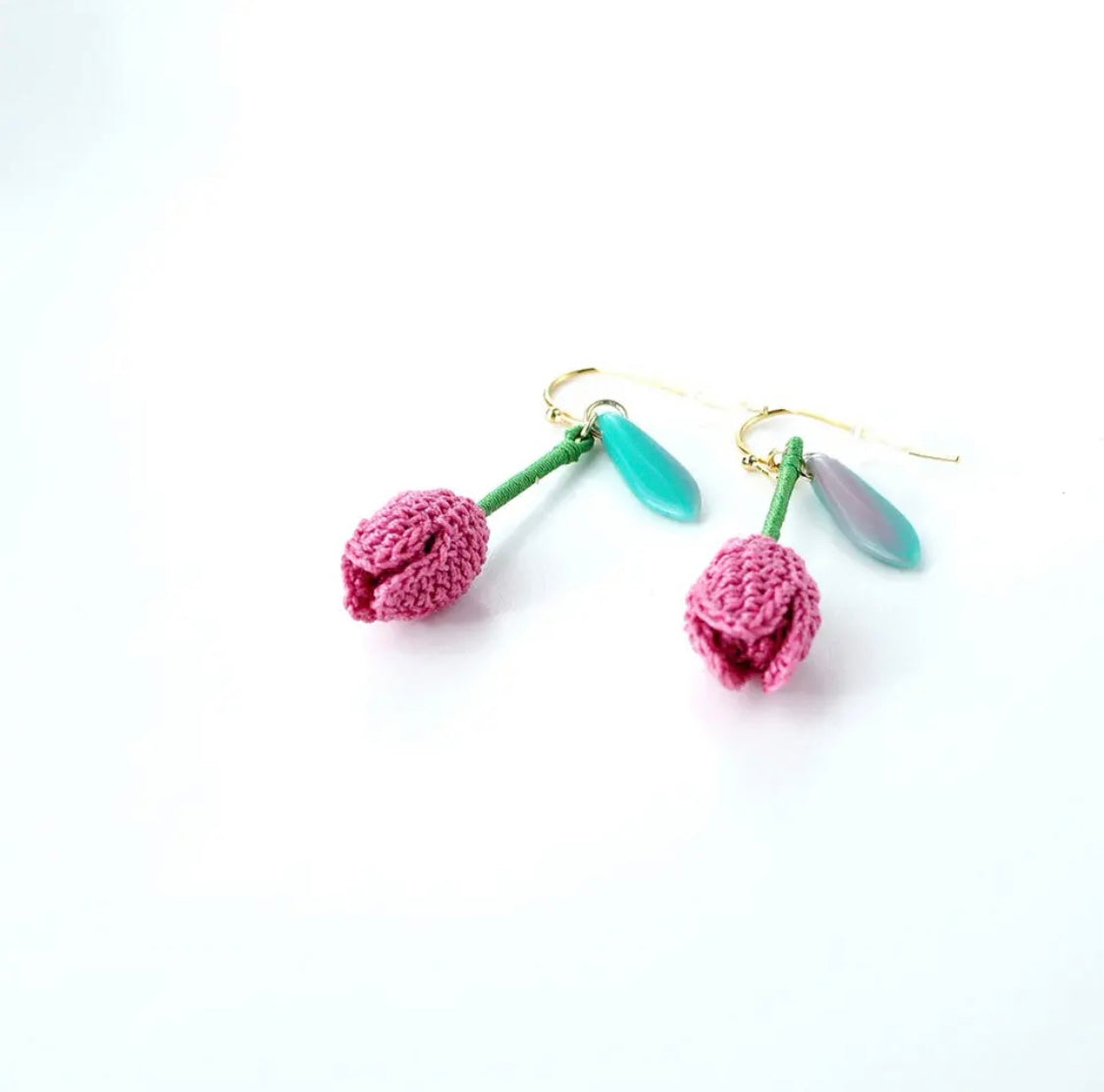 <Handmade in Japan> 編織鬱金香耳環