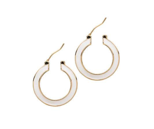 美國L.E 搪瓷圓形耳環(4色)