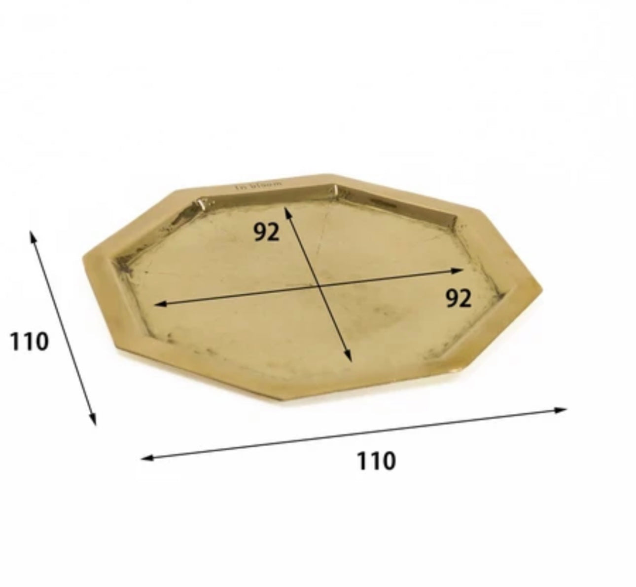 In Bloom 手工槌目八角形飾物收納盤