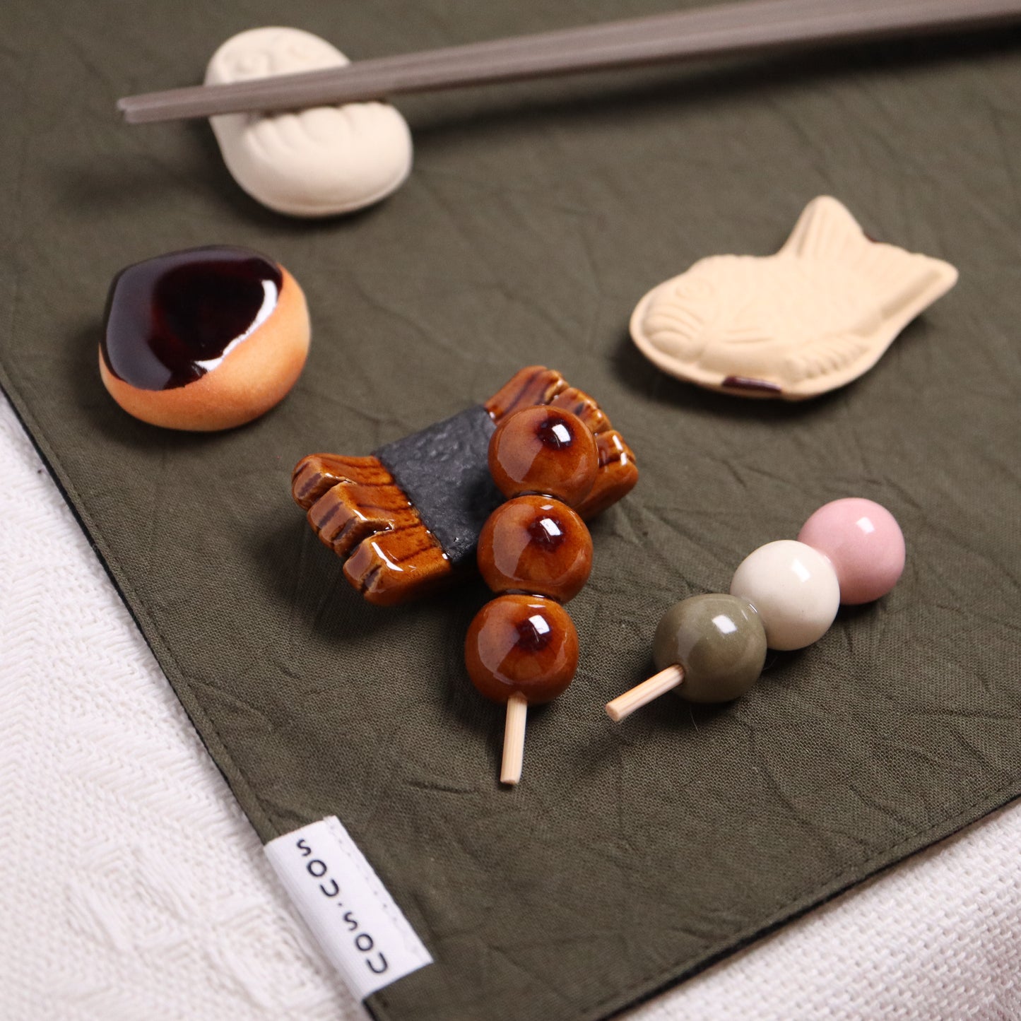 <Handmade in Japan> 箸置き 和菓子set