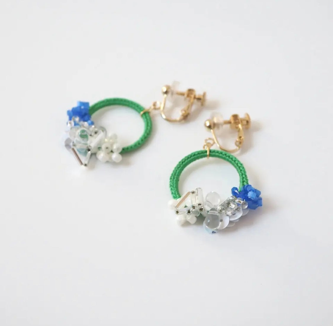 <Handmade in Japan> 粗麻花編織耳環