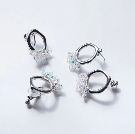 <Handmade in Japan> Swarovski水晶耳環