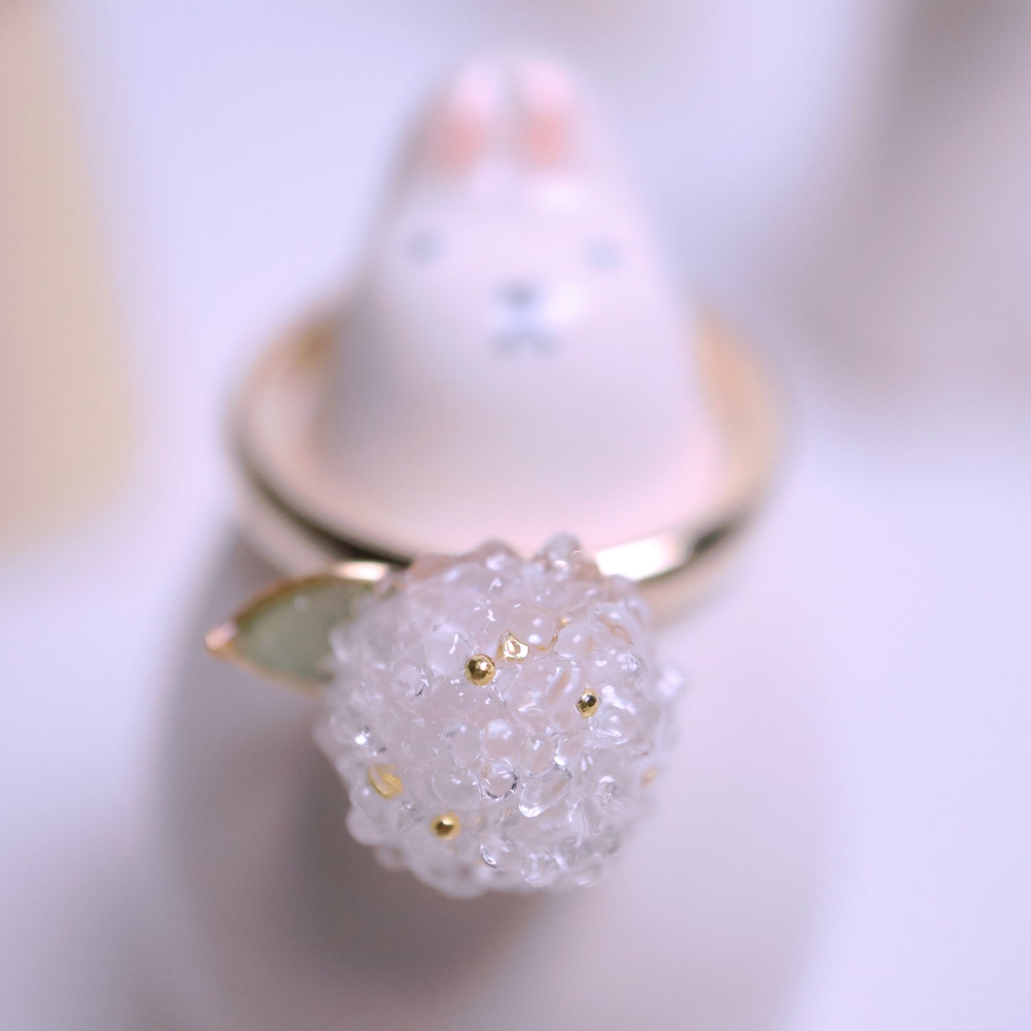 <Handmade in Japan> 玻璃紫陽花戒指