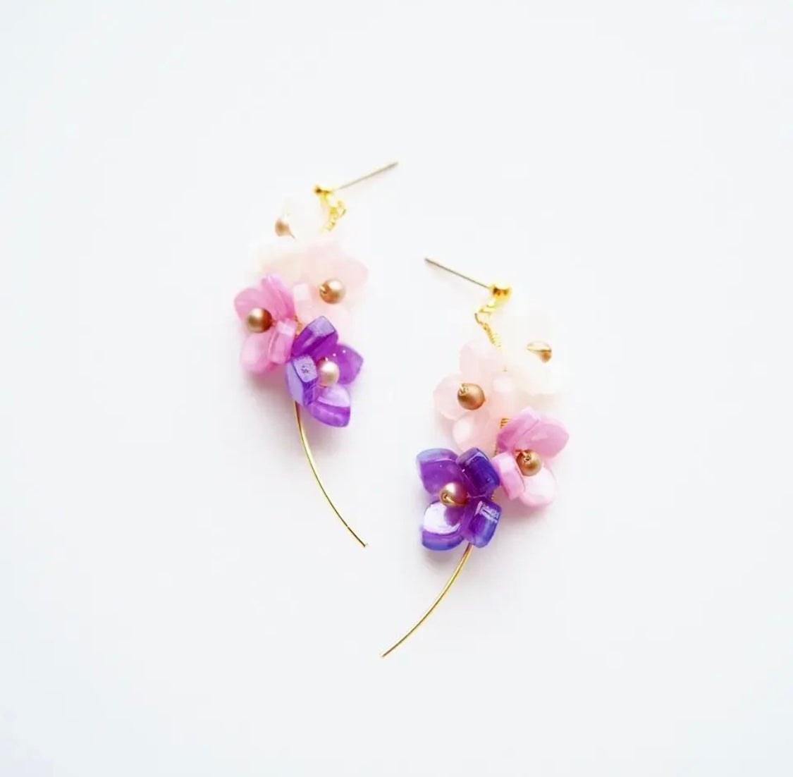 <Handmade in Japan> 紫陽花搖曳耳環